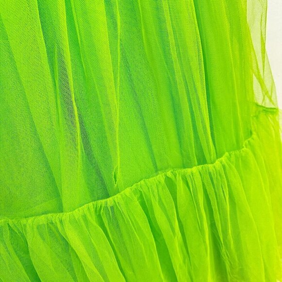 ML MONIQUE LHUILLIER Afterglow Gown in Fluorescent Green Size US 4 - Picture 7 of 16